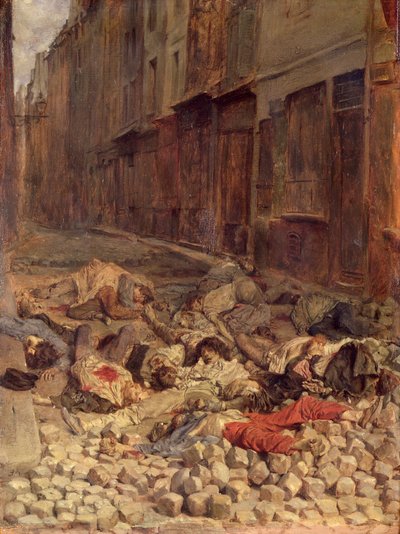 Rue de la Mortellerieのバリケード、1848年6月（南北戦争の記憶）1849年（キャンバスに油彩） 作： Jean Louis Ernest Meissonier