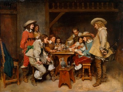 イノセントとカード・シャープナー」、1861年 作： Jean Louis Ernest Meissonier