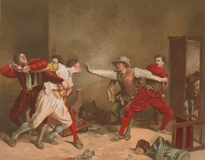 La Rixe（chromolitho） 作： Jean Louis Ernest Meissonier