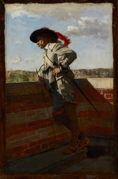 テラスで、1867 作： Jean Louis Ernest Meissonier
