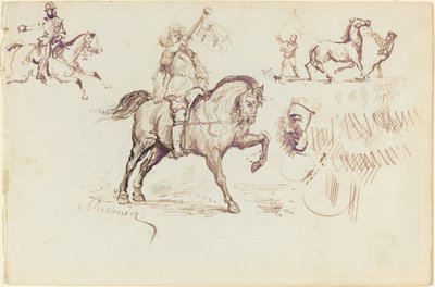 ムルシアの伝令とその他の研究 (直訳) 作： Jean Louis Ernest Meissonier