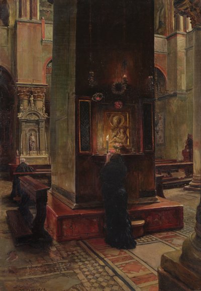 1882年ヴェネツィア、サンマルコのマドンナデルバシオ 作： Jean Louis Ernest Meissonier