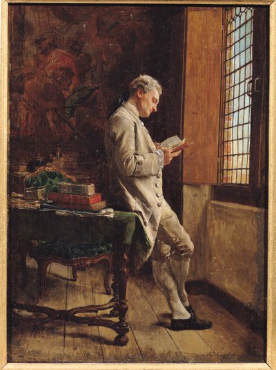 白衣の読者』1857年 作： Jean Louis Ernest Meissonier