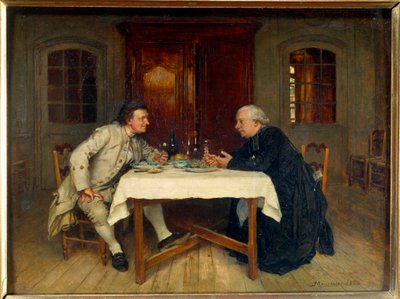 治療のためのワイン。アーネスト・ミーソニエ（1815 - 1891）の絵画 作： Jean Louis Ernest Meissonier