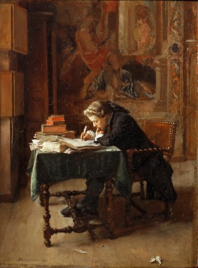 若い男の書き込み 作： Jean Louis Ernest Meissonier