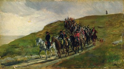 軍隊の前衛（油彩・パネル） 作： Jean Louis Ernest Meissonnier