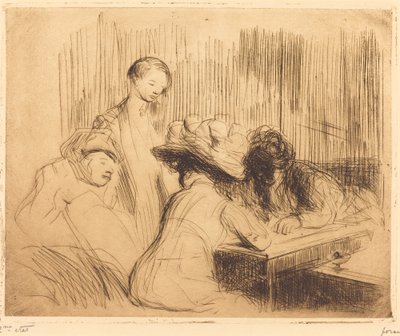 モンマルトルでのダイビング 作： Jean Louis Forain