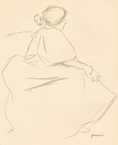 クレヨンの研究、c1872-1898、1898 作： Jean Louis Forain