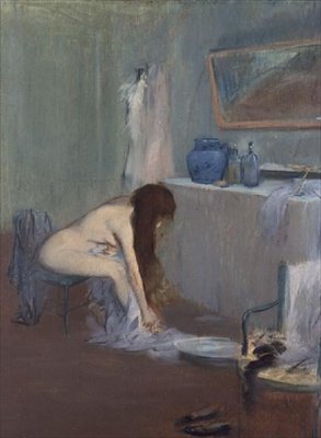 入浴後、1885-90年頃（パステル） 作： Jean Louis Forain