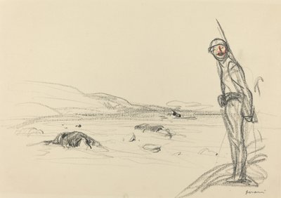 マルヌ川沿い、おそらく1918年。 作： Jean Louis Forain