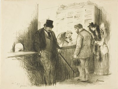 廷吏のところで 作： Jean Louis Forain