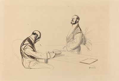 会議にて（1919年頃 作： Jean Louis Forain