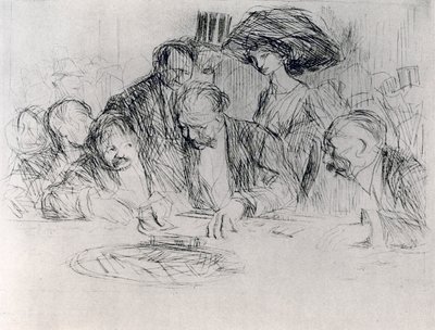 ギャンブルテーブルで、1925年。 作： Jean Louis Forain