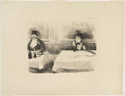 レストランで 作： Jean Louis Forain