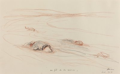 マルヌ川沿い、1918年。 作： Jean Louis Forain