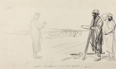 シャンパーニュの前で - 最後の祈り 作： Jean Louis Forain
