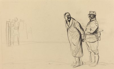 ヴァンセンヌ戦線にて。Bolo pacha, c. 19141919. 作： Jean Louis Forain