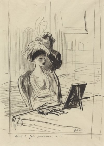 前衛的なペルシャの女の子 作： Jean Louis Forain