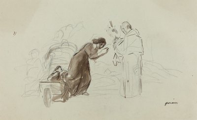 ルルドのベネディクト（1912年頃）。 作： Jean Louis Forain
