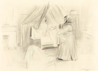 朝食（横皿） 作： Jean Louis Forain