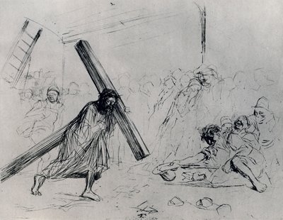 十字架を運ぶキリスト、1925年。 作： Jean Louis Forain