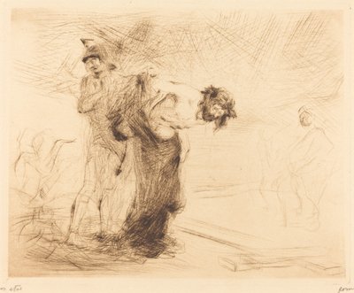 服を脱がされたキリスト 作： Jean Louis Forain