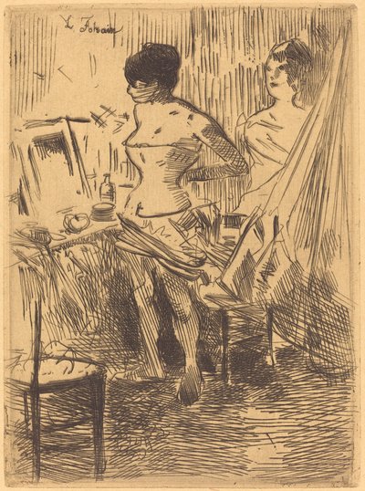 更衣室のダンサー 作： Jean Louis Forain