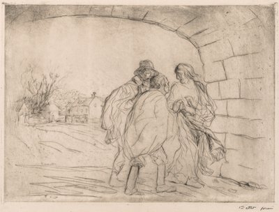 地下室での遭遇。 作： Jean Louis Forain