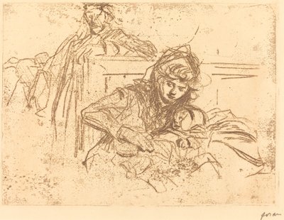 聴聞会での証拠（最初のプレート） 作： Jean Louis Forain