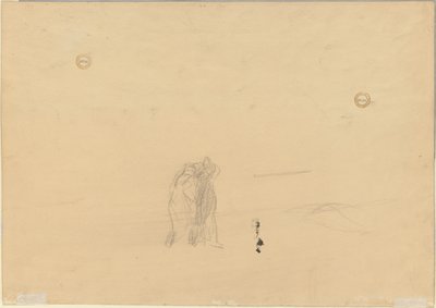 風景の中の人物 (裏面) 作： Jean Louis Forain