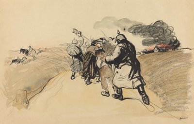 村へのドイツの襲撃 作： Jean Louis Forain