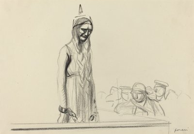 裁判官の前のゲルマニア、c。 19141919. 作： Jean Louis Forain