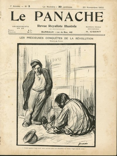 ジャン＝ルイ・フォラン（1852-1931）による王室向けイラスト誌「ル・パナッシュ」の表紙のイラスト 作： Jean Louis Forain