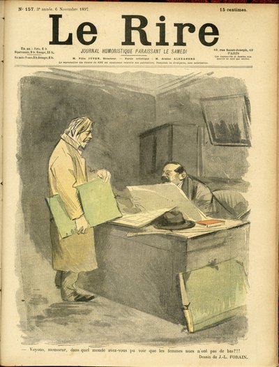 ジャン＝ルイ・フォラン（1852-1931）による「Le Rire」表紙のイラスト 作： Jean Louis Forain