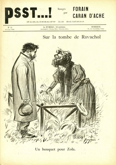 ジャン・ルイ・フォラン（1852-1931）が描いた「Psst...」のイラスト。 作： Jean Louis Forain