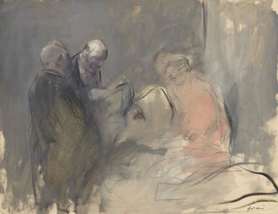 In the Hospital直訳：In the Hospital verso、第4四半期1800年代または最初の3分の1900 作： Jean Louis Forain