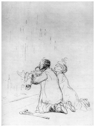 洞窟での探検、c1870-1930 1924 作： Jean Louis Forain