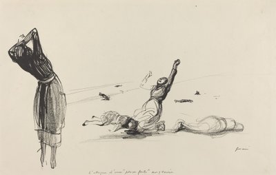 イギリスの拠点への攻撃、おそらく 1917 年。 作： Jean Louis Forain