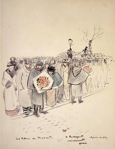 Le Retour du Proscrit, c.1895 (紙にペンとインク、水彩) 作： Jean Louis Forain