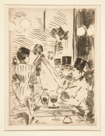 新しいアテネのカフェ 作： Jean Louis Forain