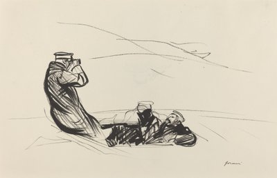敵を探して、c。 19141919. 作： Jean Louis Forain