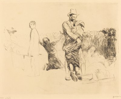 ルルド、麻痺者の輸送 作： Jean Louis Forain