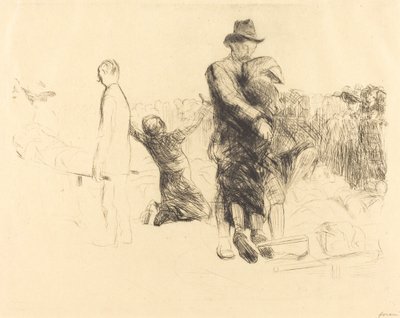 ルルド、麻痺者の輸送 作： Jean Louis Forain