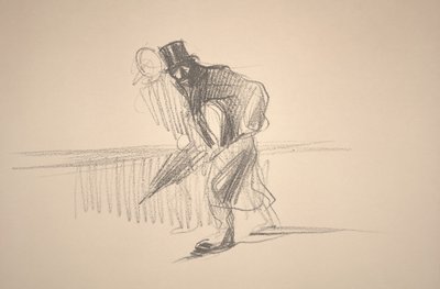 傘を持つ男（リト） 作： Jean Louis Forain