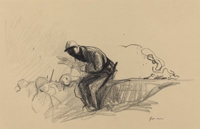 塹壕のニュース、191419年頃。 作： Jean Louis Forain