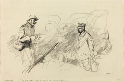 ドイツ兵を認めたポワルー（1918年頃 作： Jean Louis Forain