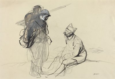 ポイユとトミーの会話（191419年頃 作： Jean Louis Forain
