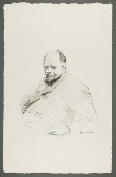 座っているヴォラールの肖像 作： Jean Louis Forain