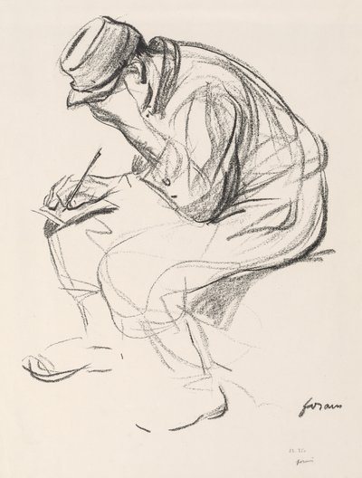手紙を書く捕虜 作： Jean Louis Forain
