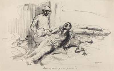 心配しないで、私は残っています., c. 19141919. 作： Jean Louis Forain